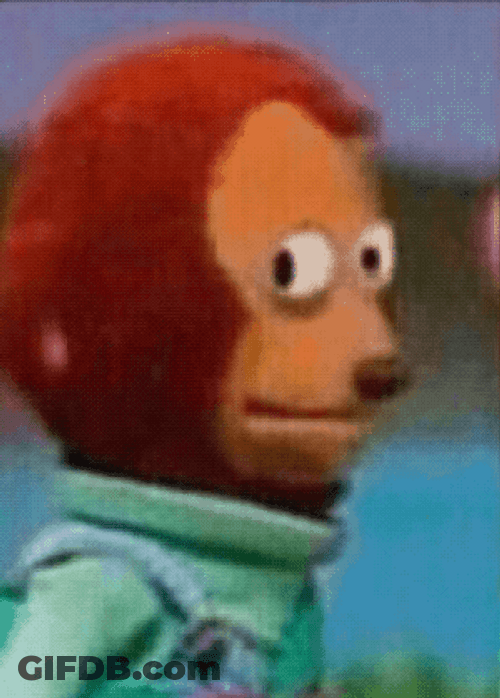 Puppet Shocked Meme Looking Away GIF