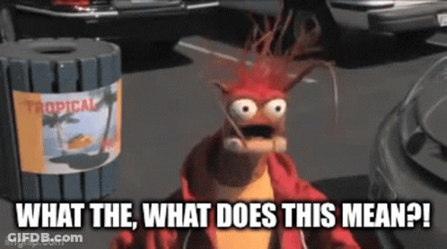 Puppet Standing In Front Of Trash Can Saying Tropical GIF