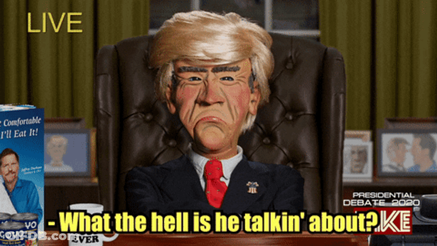 Puppet Walter As Donald Trump GIF