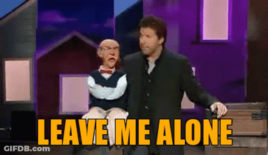 Puppet Walter Leave Me Alone GIF