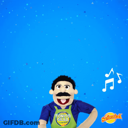 Puppet Wearing Apron Saying Tonito Gilba GIF