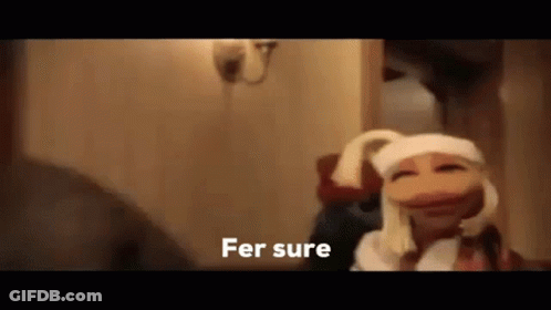 Puppet With Bandage On Head Saying Fer Sure GIF