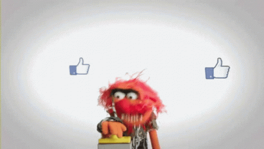 Puppet With Like Buttons GIF
