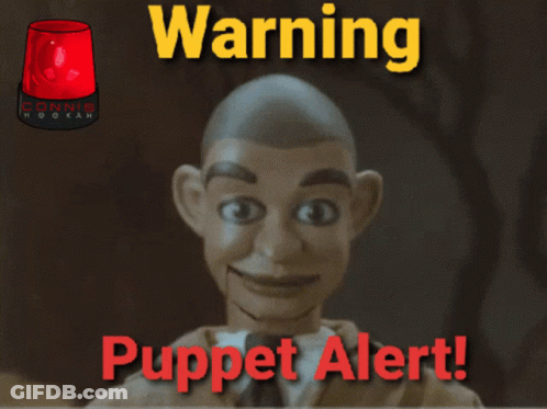 Puppet With Warning Puppet Alert GIF