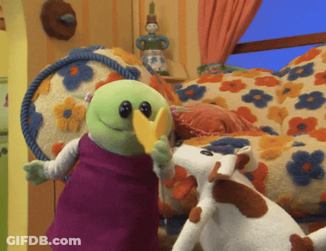 Puppets Eating Savannah Bananas GIF