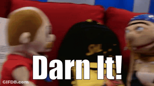 Puppets Sitting On Couch Darn It GIF