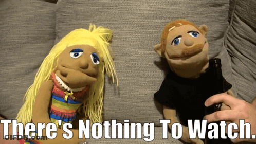 Puppets Sitting With Nothing To Watch GIF