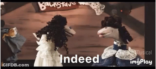 Puppets Standing Next To Each Other GIF