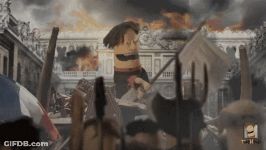 Puppets Tube Heads Waving The White Flag GIF