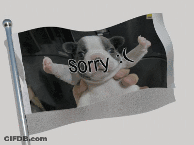 Puppy Flag Saying Sorry GIF