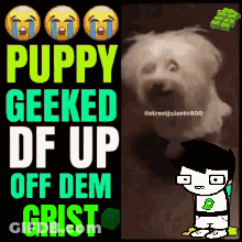 Puppy Geeked Df Up Off Dem Grist Poster GIF