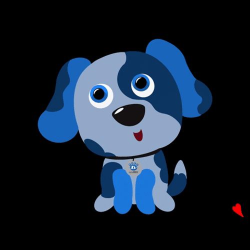 Puppy Sending Good Vibes Design Art GIF