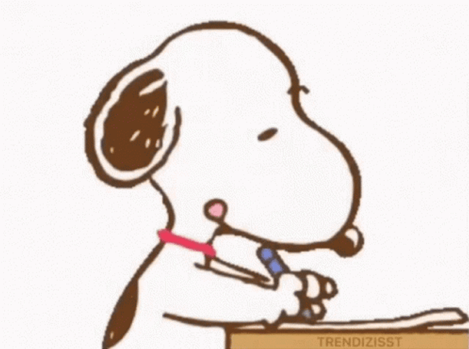 Puppy Writing On Paper GIF
