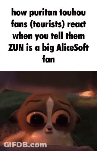 Puritan Touhou Fans React When You Tell Them Zun Is A Big Alice Soft Fan GIF