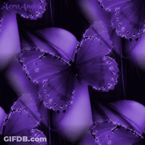 Purple Aesthetic Butterfly Glitters Background GIF