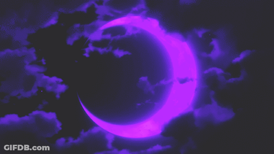 Purple Aesthetic Moon GIF