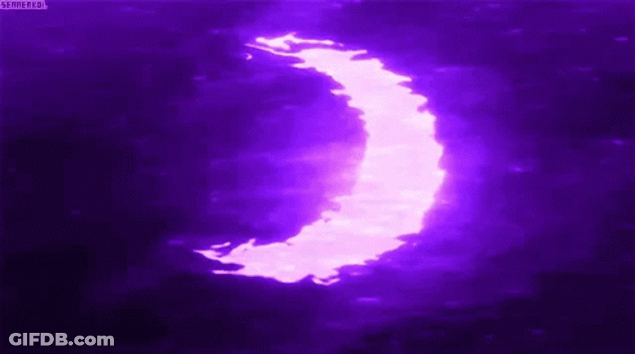 Purple Aesthetic Moon Reflection GIF