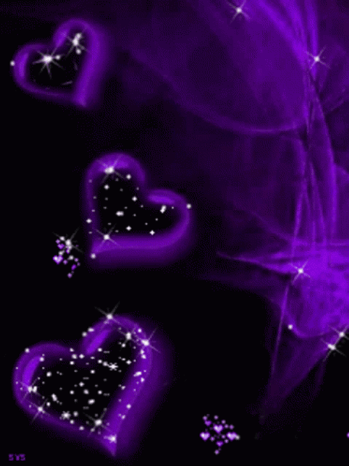 Purple Aesthetic Tori Heart Shimmering GIF