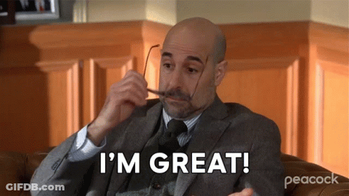 Purple Among Us Character Saying I Said I'm Fine GIF