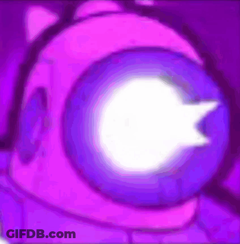 Purple Among Us Character White Light Eye GIF