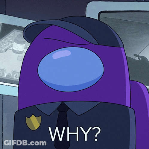 Purple Among Us Character With Hat And Tie GIF