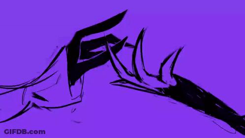 Purple And Black Background With Silhouette GIF