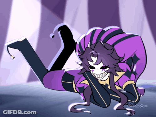 Purple And Black Jester Blitzsen GIF