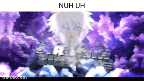 Purple And Blue Background Saying Nuh Uh GIF