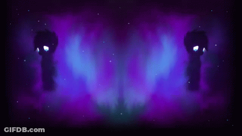 Purple And Blue Background With Person Silhouette GIF