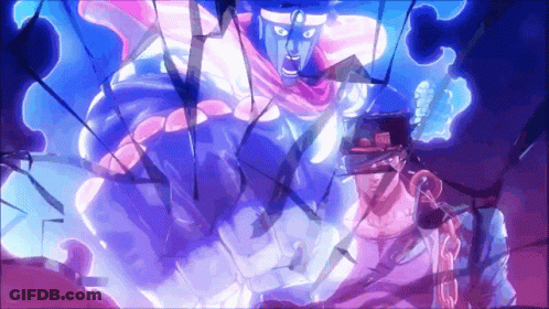 Purple And Blue Beard Portrait GIF
