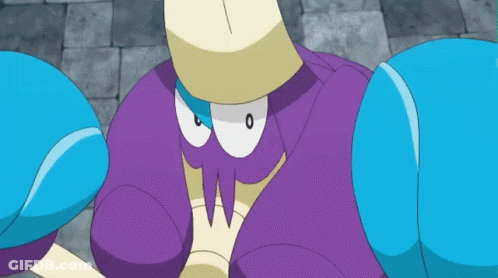 Purple And Blue Cartoon Character With Boxing Gloves GIF