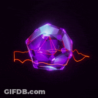 Purple And Blue Cube With Triangle Inside GIF