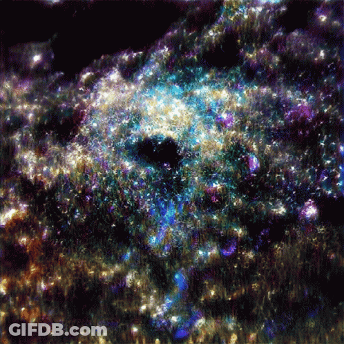 Purple And Blue Galaxy Painting GIF