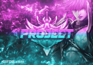 Purple And Blue Graphic Saying Project GIF