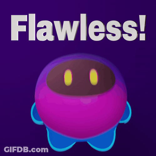 Purple And Blue Jellyfish Saying Flawless GIF
