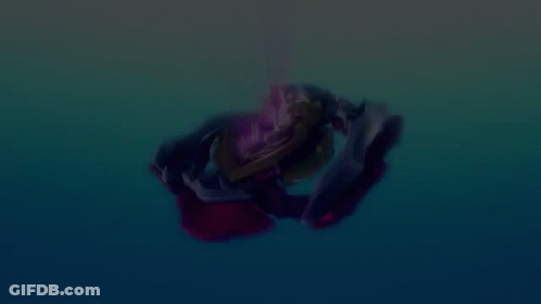 Purple And Blue Object Floating GIF