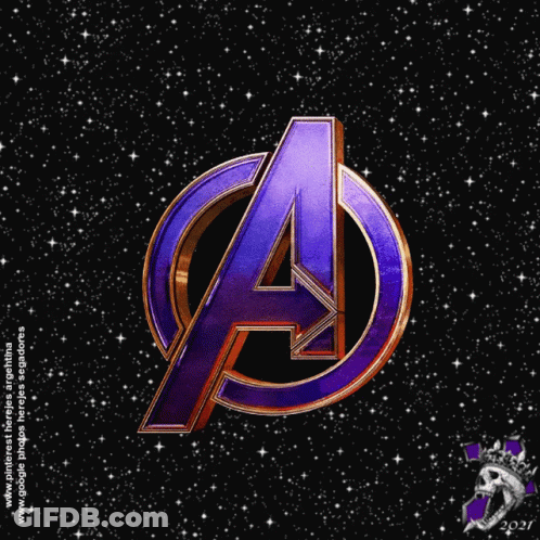Purple And Gold Avengers Logo GIF