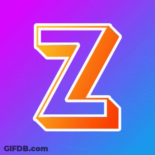 Purple And Orange Letter Z GIF