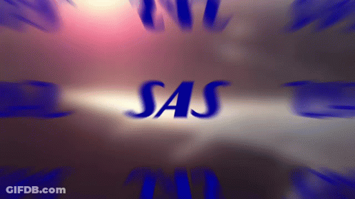 Purple And Pink Background With SAS Logo GIF