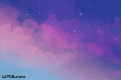 Purple And Pink Cloudy Sky With Stars GIF
