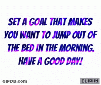 Purple And Pink Set A Goal That Makes You Want To Jump Out Of Bed GIF