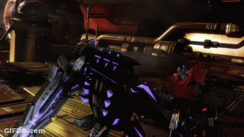 Purple And Red Robot Left Mount Buster GIF