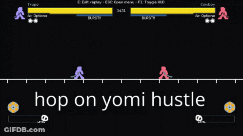Purple And Red Silhouette Hop On Yomi Hustle GIF
