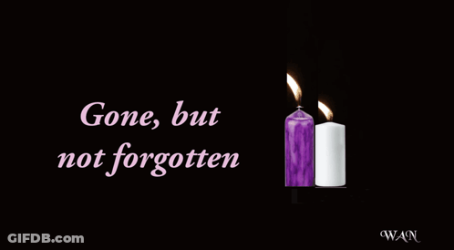 Purple And White Candle Gone But Not Forgotten GIF