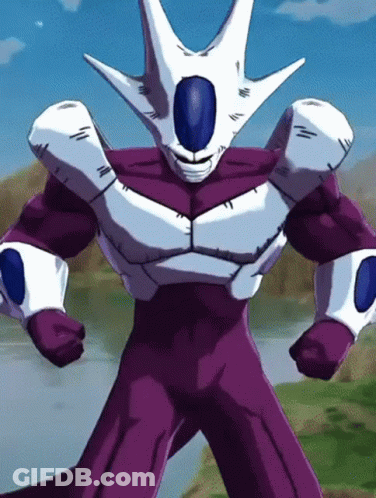 Purple And White Cartoon Character With Blue Eye Standing In Field GIF