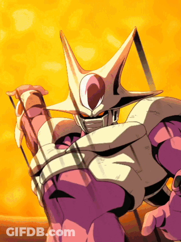 Purple And White Monster On Yellow Background GIF