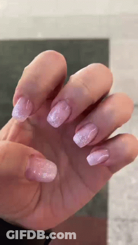 Purple And White Nail Design GIF