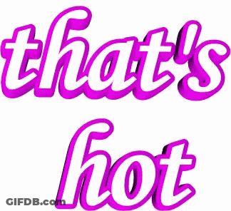 Purple And White Sign That's Hot GIF