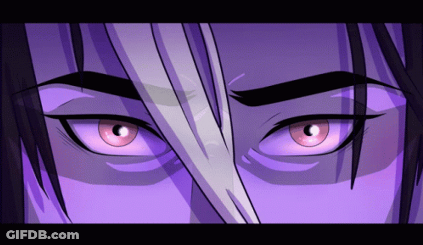 Purple Angy Eyes Anime GIF