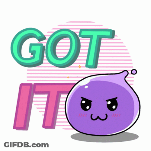 Purple Animated Kawaii Got It GIF